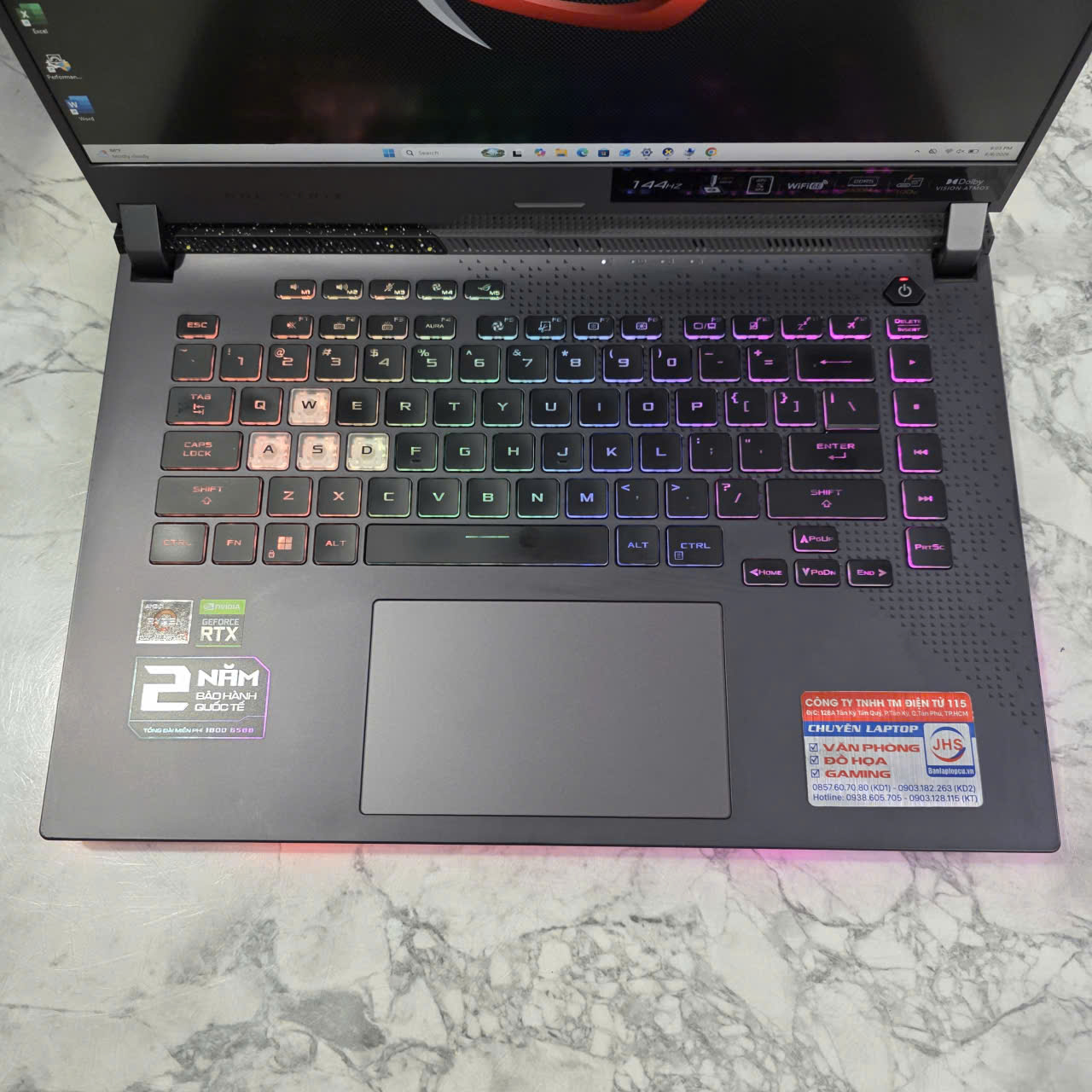 Gaming - Đồ Họa Asus ROG Strix G15 G513RC MÁY Likenew RYZEN 7-6800H RAM 16GB SSD 512GB RTX 3050 8GB MÀN HÌNH : 15.6" Fhd IPS 144Hz