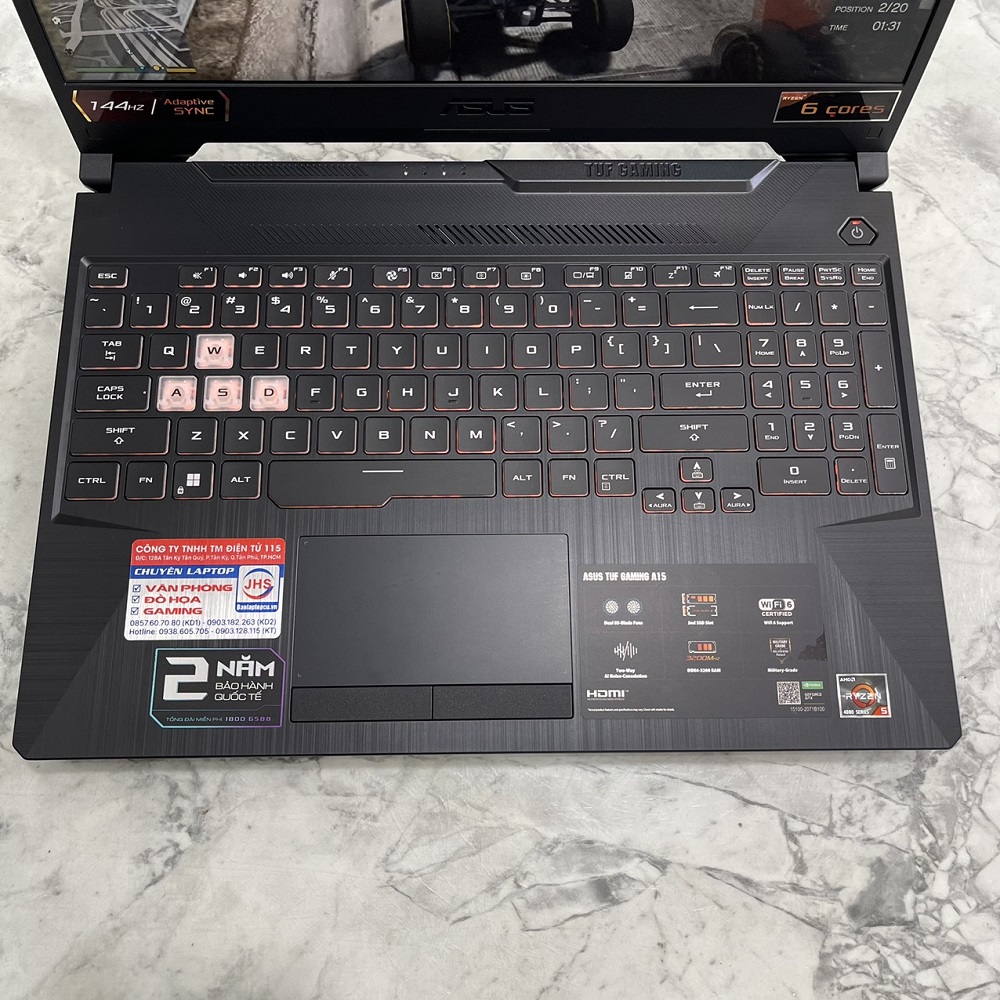 Gaming- Đồ Họa Asus TUF A15 FA506IHRB RYZEN 5 4600H RAM 8GB SSD 512GB GTX 1650 (4GB) MÀN HÌNH : 15.6 Inch IPS Fhd 144Hz.