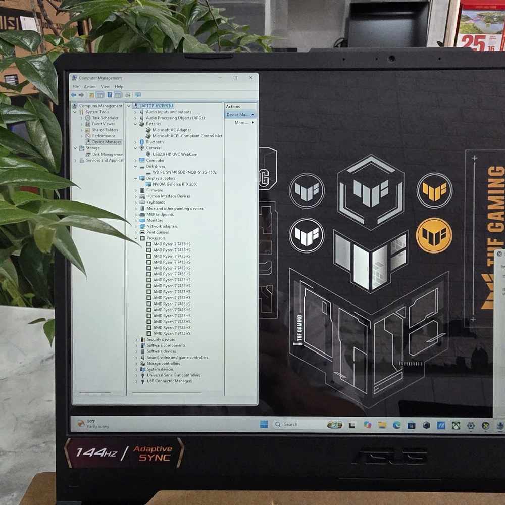 Gaming - Đồ Họa ASUS TUF A15 FA506NFR - HN113W RYZEN 7-7435HS RAM 16GB SSD 512GB RTX 2050 4GB MÀN HÌNH : 15.6'' IPS 144Hz