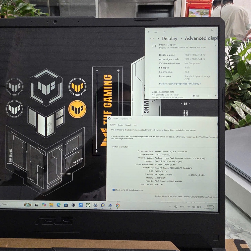 Gaming - Đồ Họa ASUS TUF A15 FA506NFR - HN113W RYZEN 7-7435HS RAM 16GB SSD 512GB RTX 2050 4GB MÀN HÌNH : 15.6'' IPS 144Hz