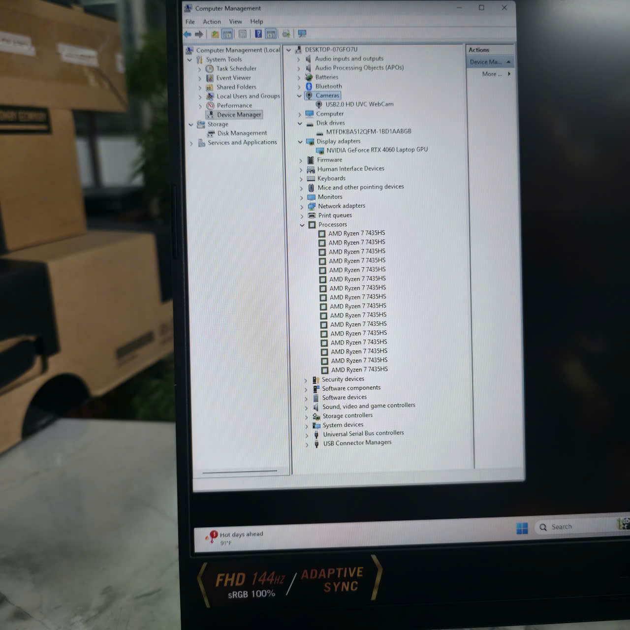 Gaming - Đồ Họa ASUS TUF A15 FA507NVR (Máy LikeNew) RYZEN 7 7435HS RAM 16GB SSD 512GB RTX 4060 8GB MÀN HÌNH : 15.6 INCH FULLHD 144Hz, 250 nits, 100% sRGB