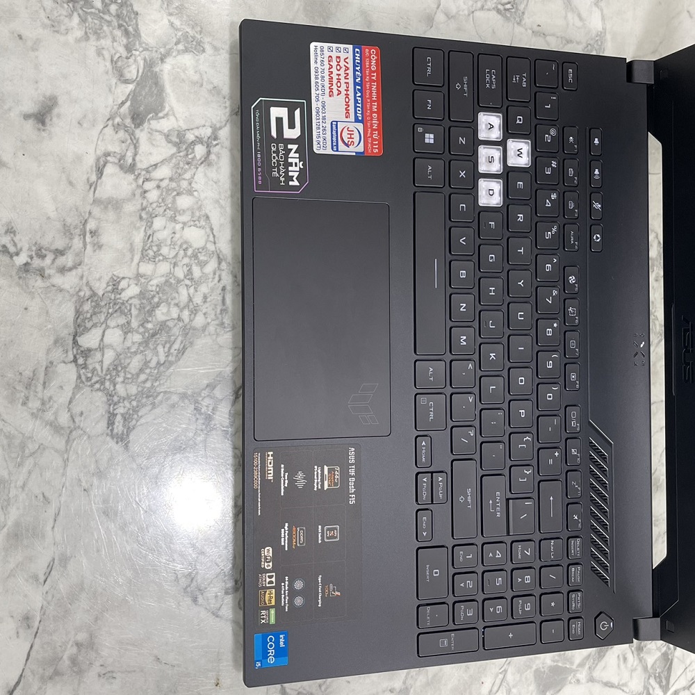 Gaming - Đồ Họa Asus TUF Dash F15 FX517ZC CORE I5-12450H RAM 16GB SSD 512GB RTX 3050 (4GB) MÀN HÌNH : 15.6 Inch IPS 144Hz
