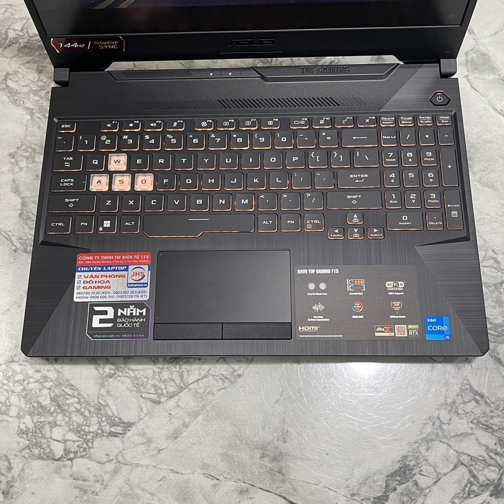Gaming - Đồ Họa Asus TUF F15 FX506HC-HN144W CORE I5-11400H RAM 16GB SSD 512GB RTX™ 3050 4GB MÀN HÌNH : 15.6″ 144Hz