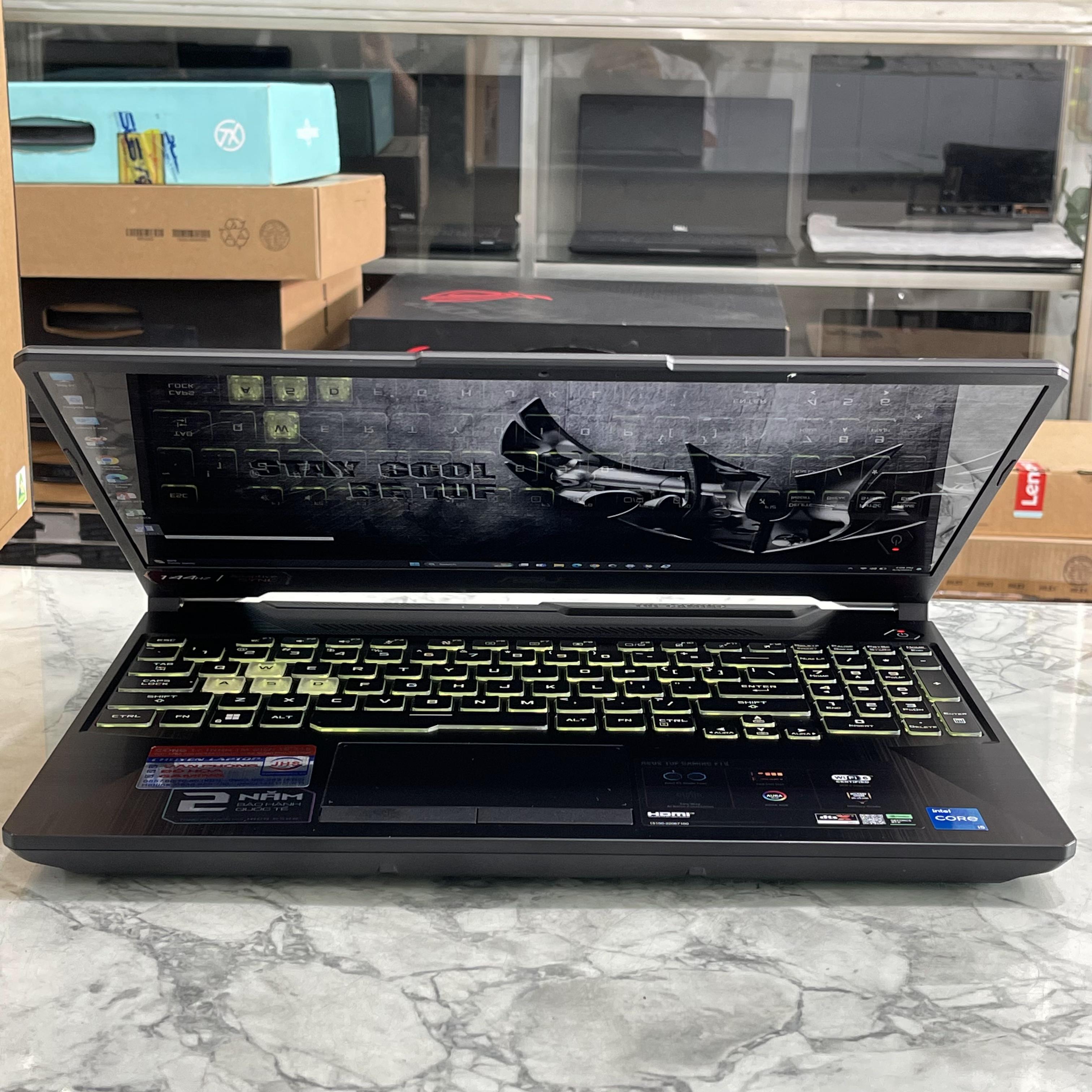  Asus TUF F15 FX506HF (Hàng Likenew-Fullbox-Còn bảo Hành Hãng) Core I5-11260H Ram 16gb Ssd 512gb Vga RTX 2050 4GB  Màn 15.6 Inch IPS 144Hz