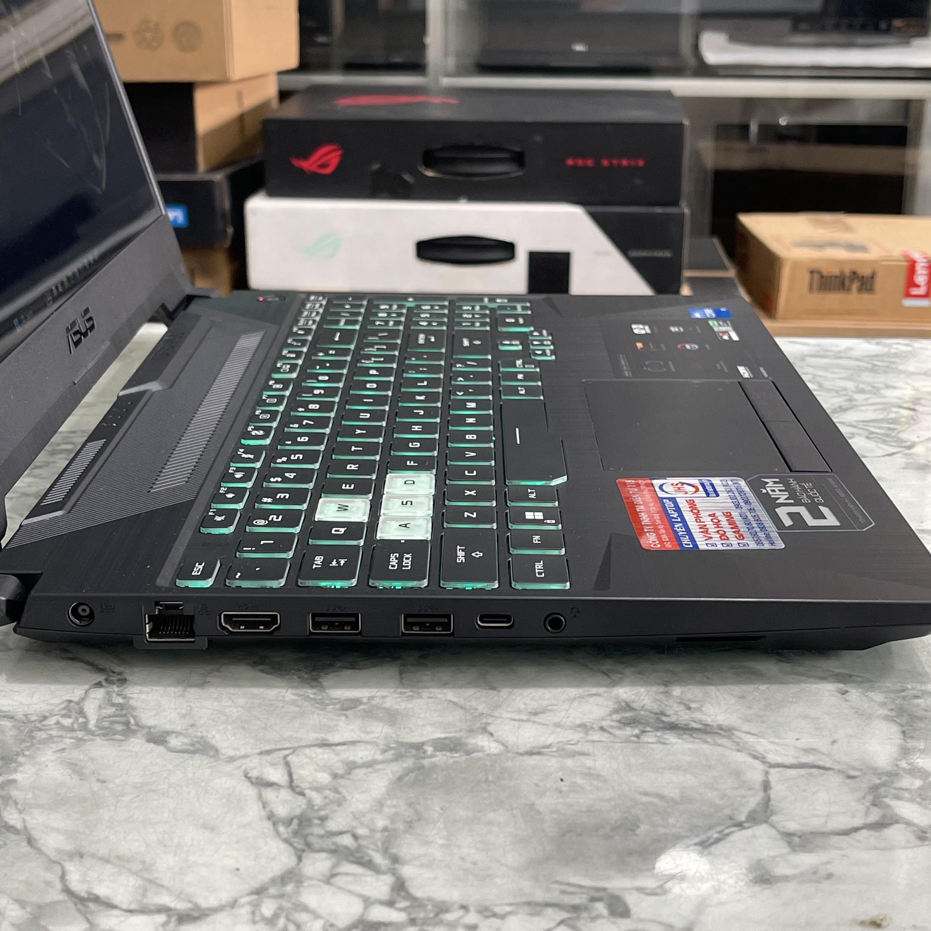  Asus TUF F15 FX506HF (Hàng Likenew-Fullbox-Còn bảo Hành Hãng) Core I5-11260H Ram 16gb Ssd 512gb Vga RTX 2050 4GB  Màn 15.6 Inch IPS 144Hz