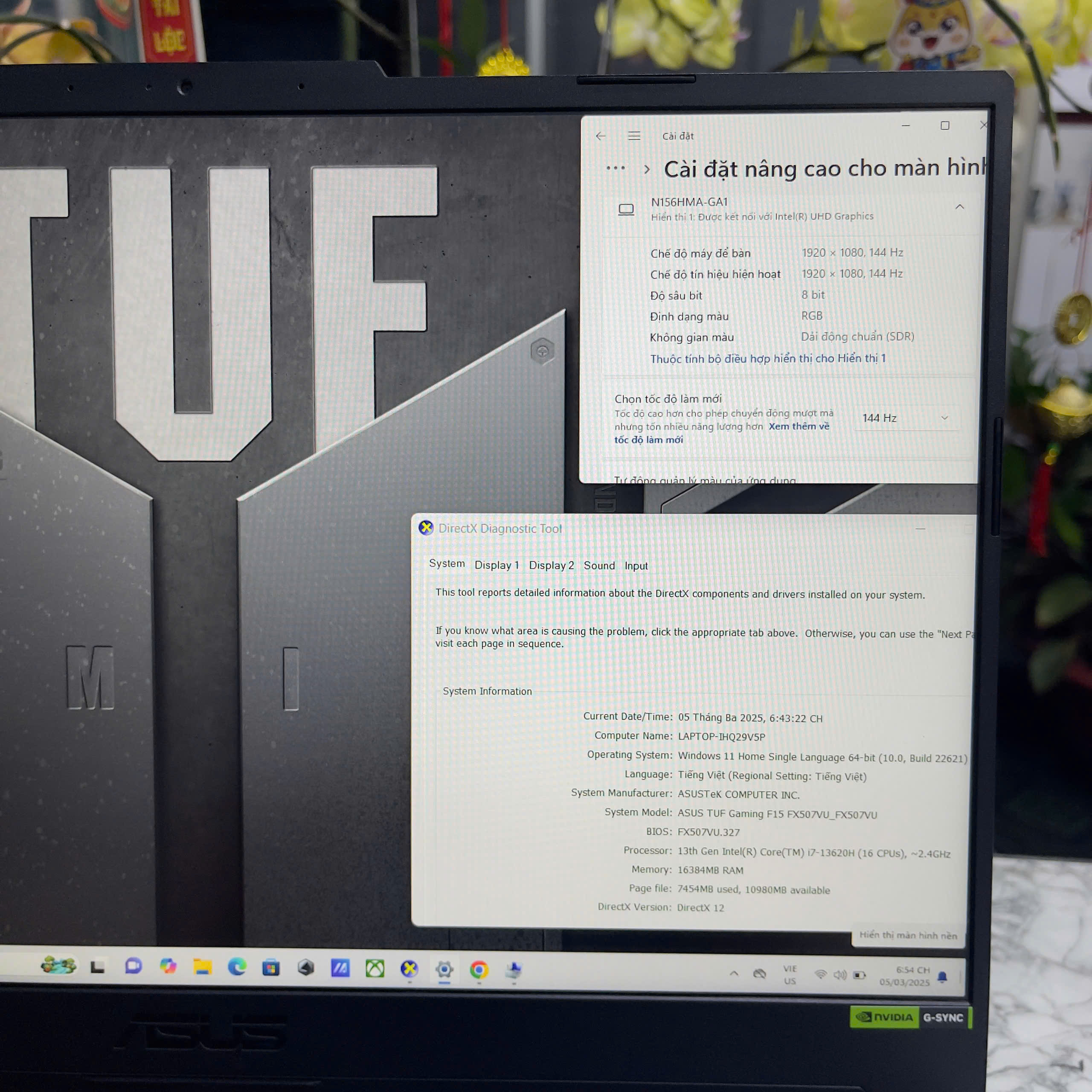 Gaming - Đồ Họa Asus TUF F15 FX507VU Core I7-13620H Ram 16gb Ssd 512gb Vga RTX 4050 (6GB) Màn 15.6 Inch IPS 144Hz