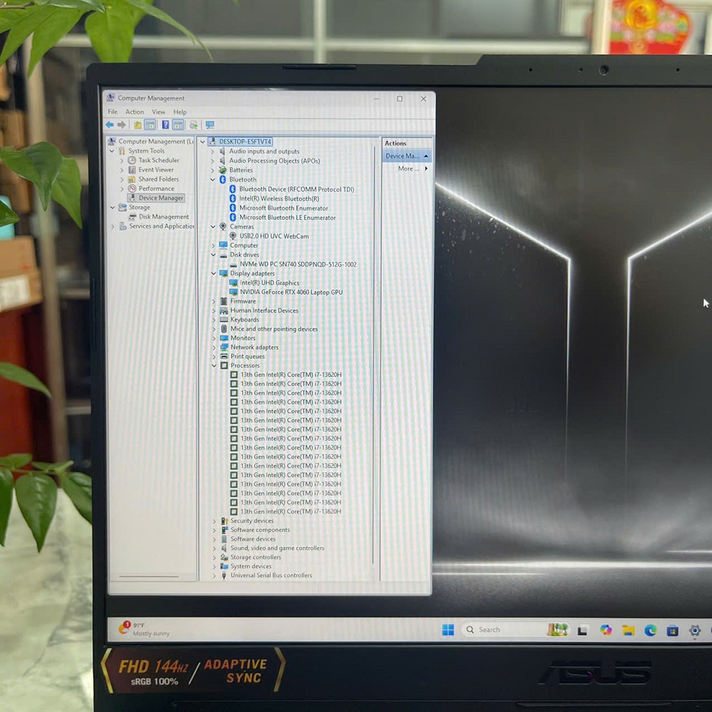 Gaming - Đồ Họa Asus TUF F15 FX507VV CORE I7-13620H RTX™ 4060 8GB GDDR6 RAM 16GB SSD 512GB MÀN HÌNH : 15.6 Inch IPS 144Hz
