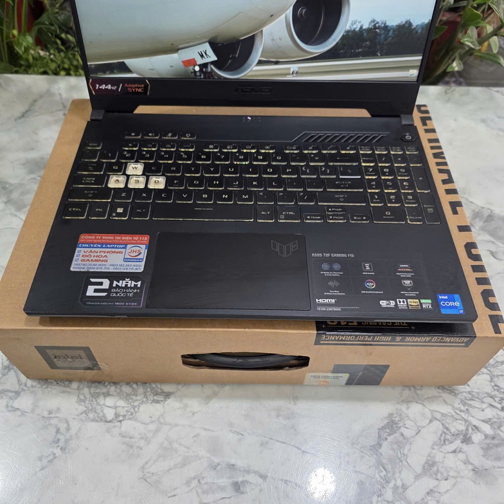 Gaming - Đồ Họa ASUS TUF F15 FX507ZC-HN124W CORE I7-12700H RAM 16GB SSD 512GB RTX 3050 4GB GDDR6 MÀN HÌNH : 15.6''IPS 144Hz