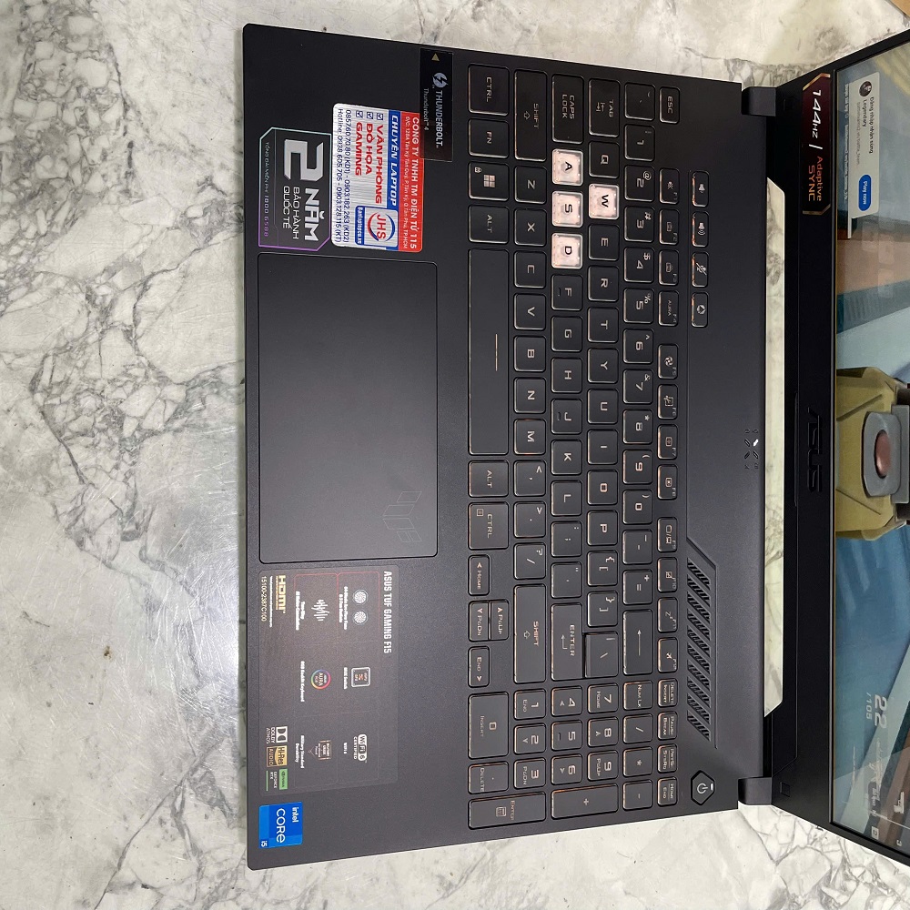 Gaming - Đồ Họa  Asus TUF F15 FX507ZC4-HN095W (Máy LikeNew-Full Box-Bảo Hành Hãng) CORE I5-12500H RAM 16Gb SSD 512GB RTX 3050 4GB MÀN HÌNH : 15.6” Fhd 144Hz IPS