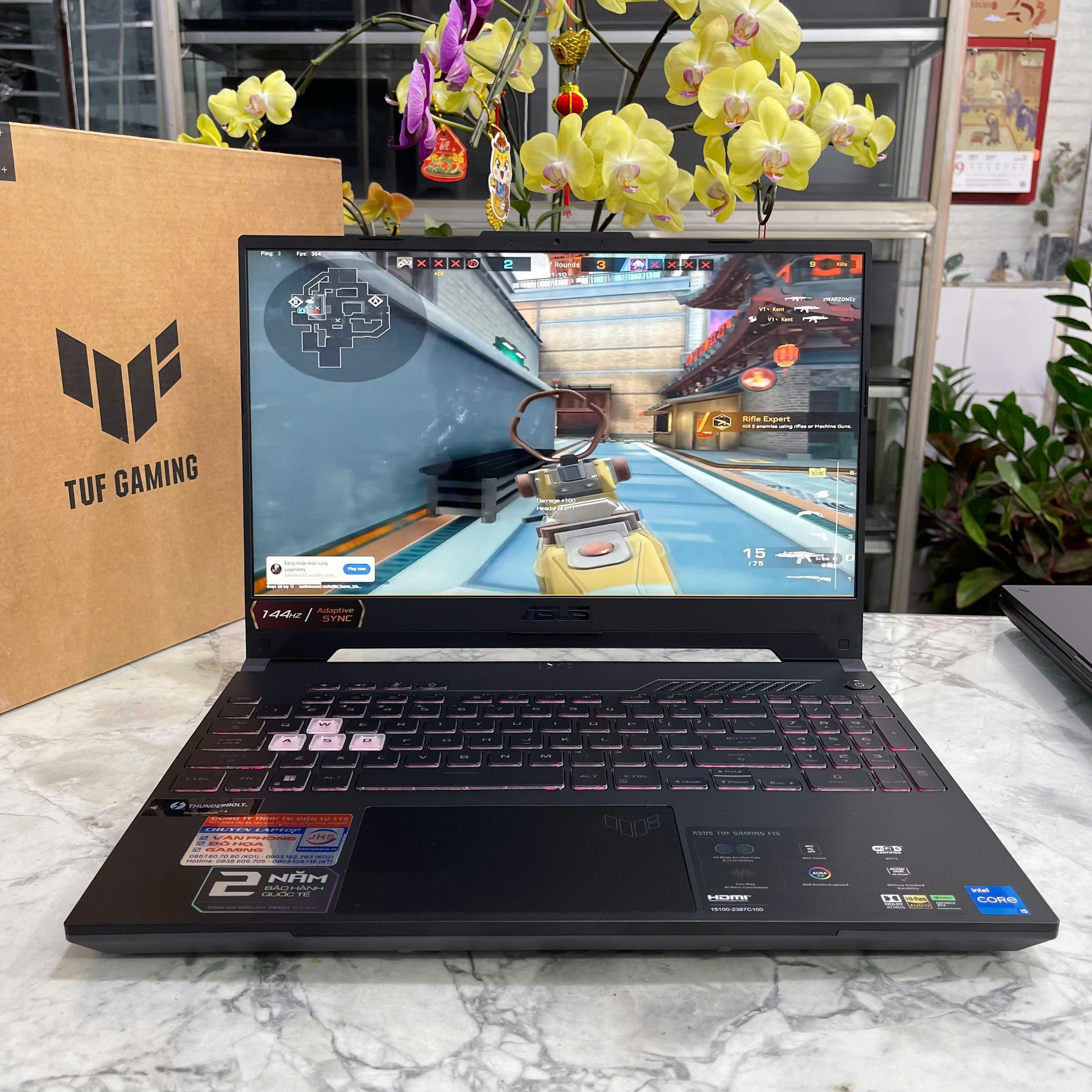 Gaming - Đồ Họa Asus TUF F15 FX507ZC4 (Máy LikeNew-Full Box-Bảo Hành Hãng) Core I5-12500H Ram 16Gb Ssd 1.000Gb RTX 3050 4GB Màn 15.6” IPS 144Hz 
