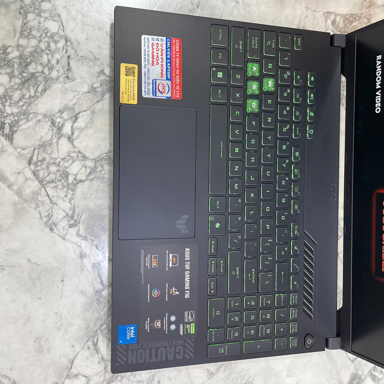 Gaming - Đồ Họa ASUS TUF F16 FX607VJ-RL034W(Máy LikeNew-Full Box-Bảo Hành Hãng) CORE 5 210H RAM 16GB SSD 512GB RTX 3050 6GB MÀN HÌNH : 16" FHD+ 144Hz