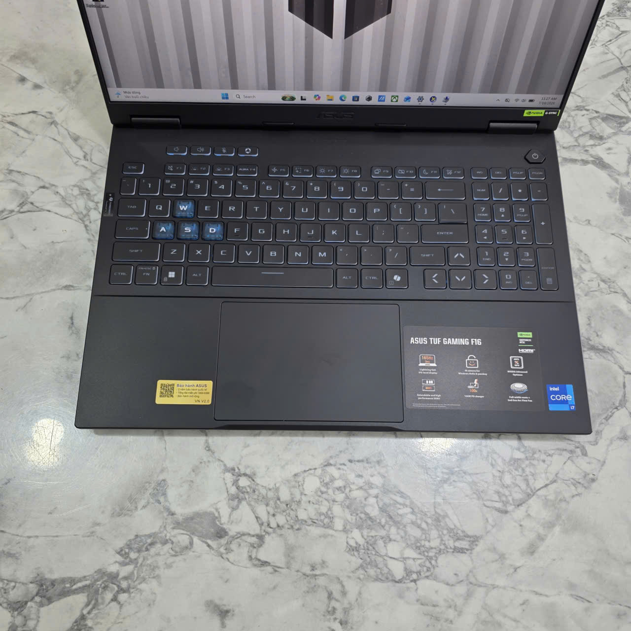 Gaming - Đồ Họa ASUS TUF F16 FX608JHR-RV037W (MÁY NEW OPEN BOX) CORE I7-14650HX RAM 16GB SSD 1.000GB VGA RTX 5050 8GB GDDR7 MÀN HÌNH : 16-Inch FHD+ 300 nits,165Hz