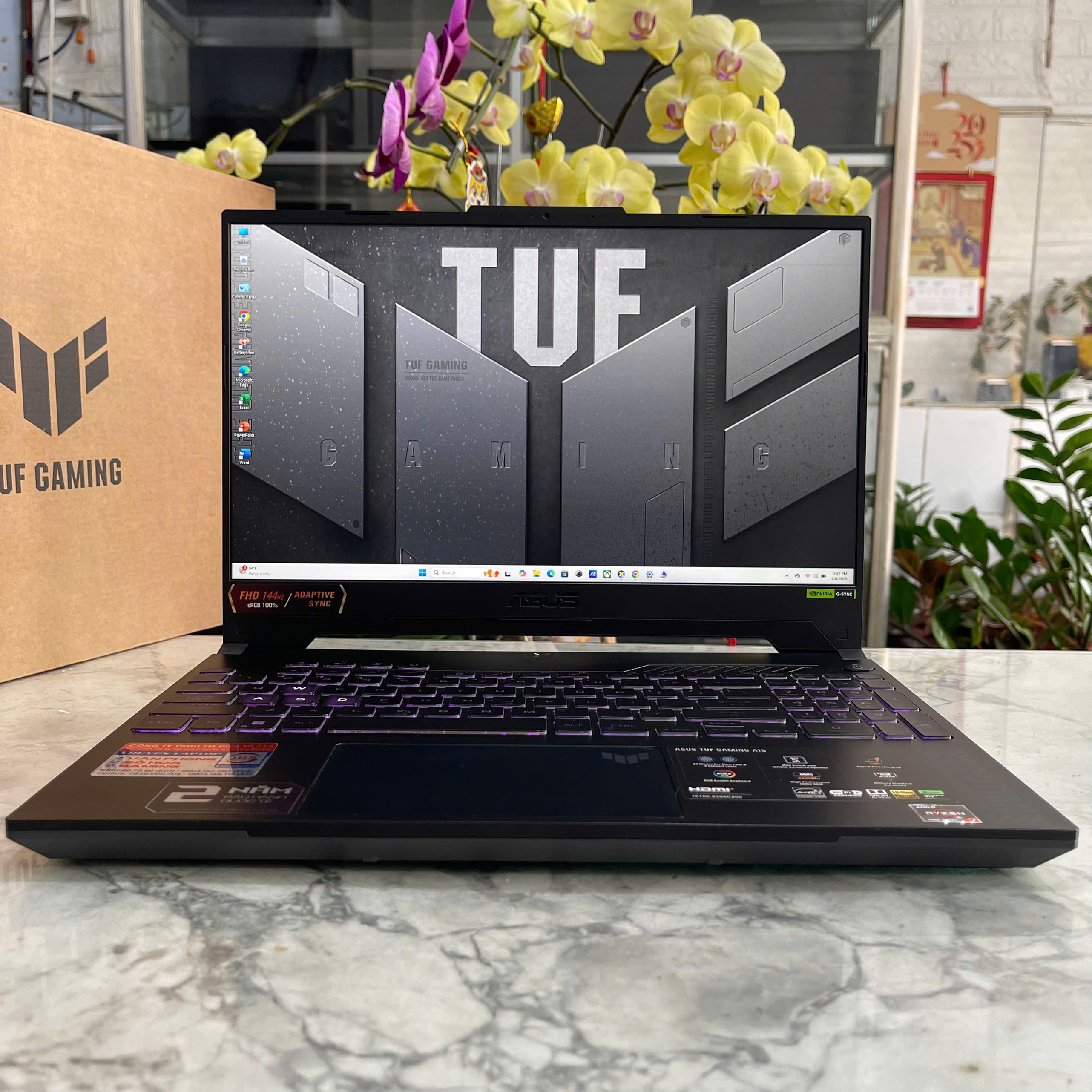 Gaming - Đồ Họa ASUS TUF FA507NU(Máy LikeNew-Full Box-Bảo Hành Hãng) Ryzen 7-7735HS Ram 16gb Ssd 1.000gb Vga RTX 4050 (6GB) Màn Hình : 15.6 Inch 144Hz, 100% sRGB