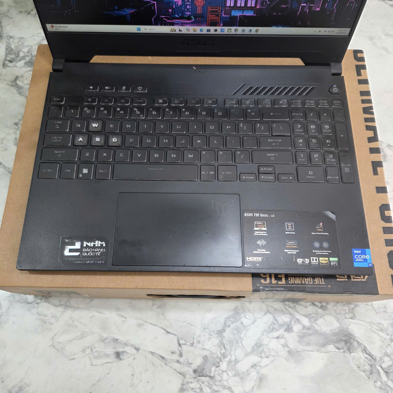 Gaming - Đồ Họa ASUS TUF FX517ZE-HN888W CORE I7-12650H RAM 16GB SSD 512GB RTX 3050 Ti 4GB GDDR6 MÀN HÌNH : 15.6'' IPS 144Hz