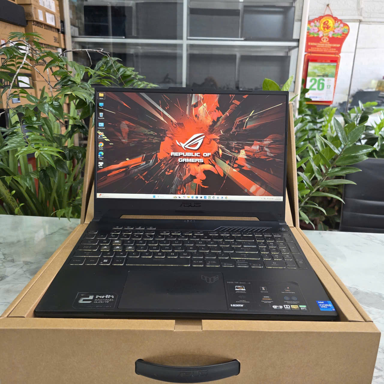 Gaming - Đồ Họa ASUS TUF FX517ZE-HN888W CORE I7-12650H RAM 16GB SSD 512GB RTX 3050 Ti 4GB GDDR6 MÀN HÌNH : 15.6'' IPS 144Hz