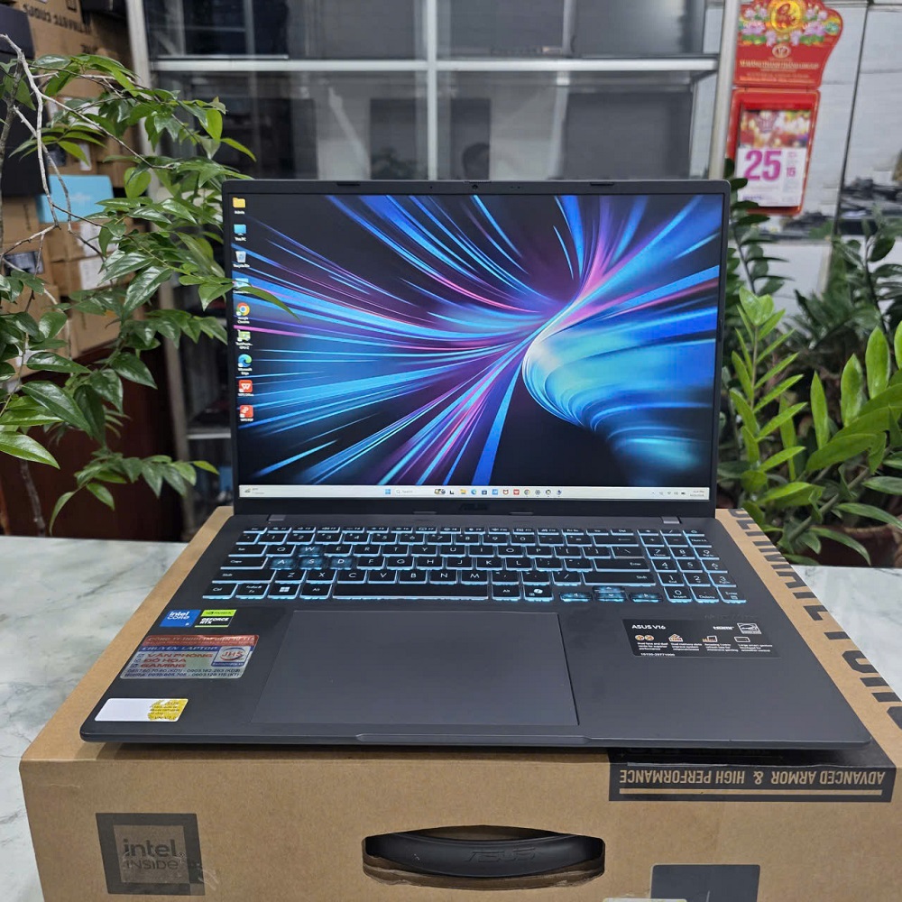 Gaming - Đồ Họa ASUS V16 V3607VH-RP024W CORE 5 210H RAM 16GB SSD 512GB RTX 5050 8GB GDDR7 MÀN HÌNH : 16 Inch WUXGA 144Hz