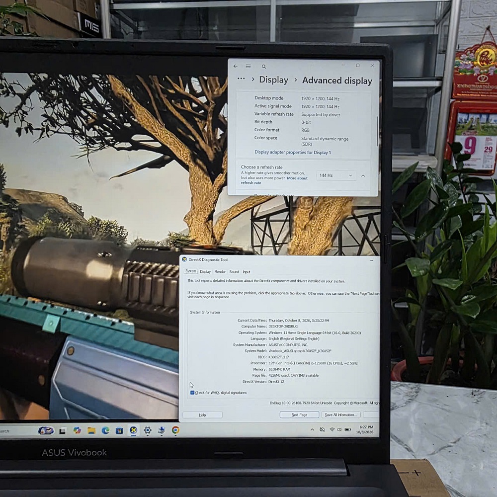 Gaming - Đồ Họa ASUS Vivobook 16 K3605ZF CORE I5 12500H RAM 16GB SSD 512GB RTX 2050 4GB MÀN HÌNH : 15.6 Inch FHD+ 144Hz