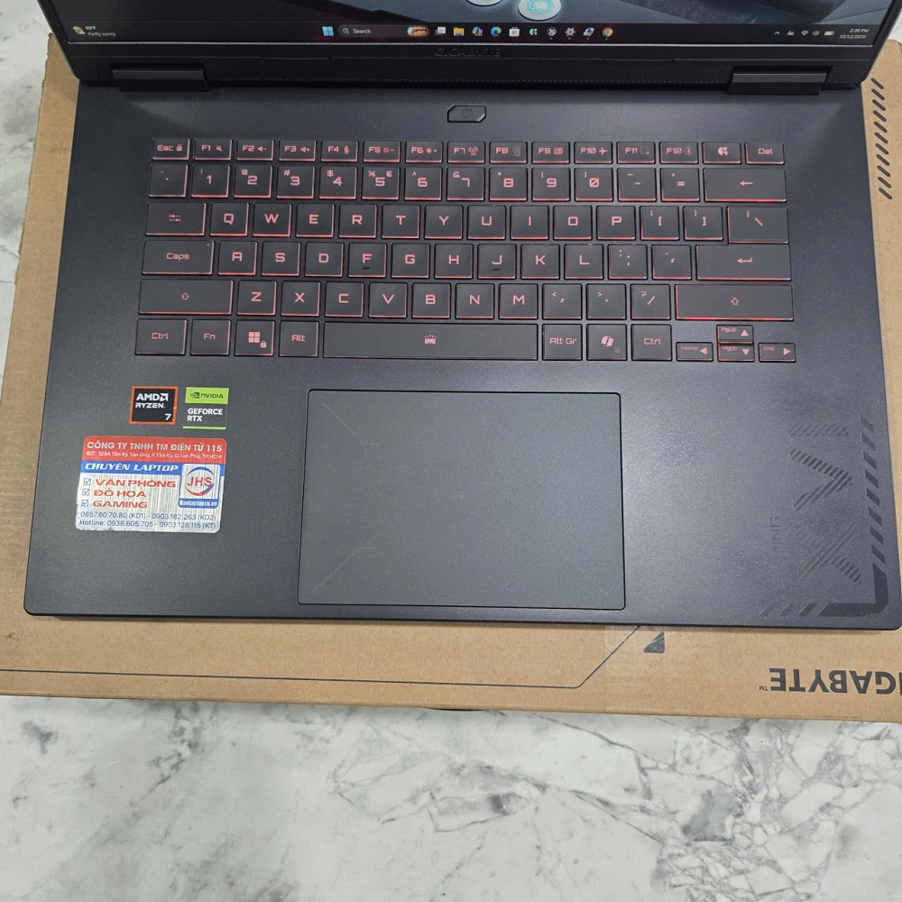 Gaming - Đồ Họa Gigabyte A16 GA63H Bảo Hành Hãng RYZEN 7 260 RTX™ 5050 8GB GDDR7 RAM 16GB SSD 512GB MÀN HÌNH : 16" INCH IPS WUXGA 165Hz, 300nits 