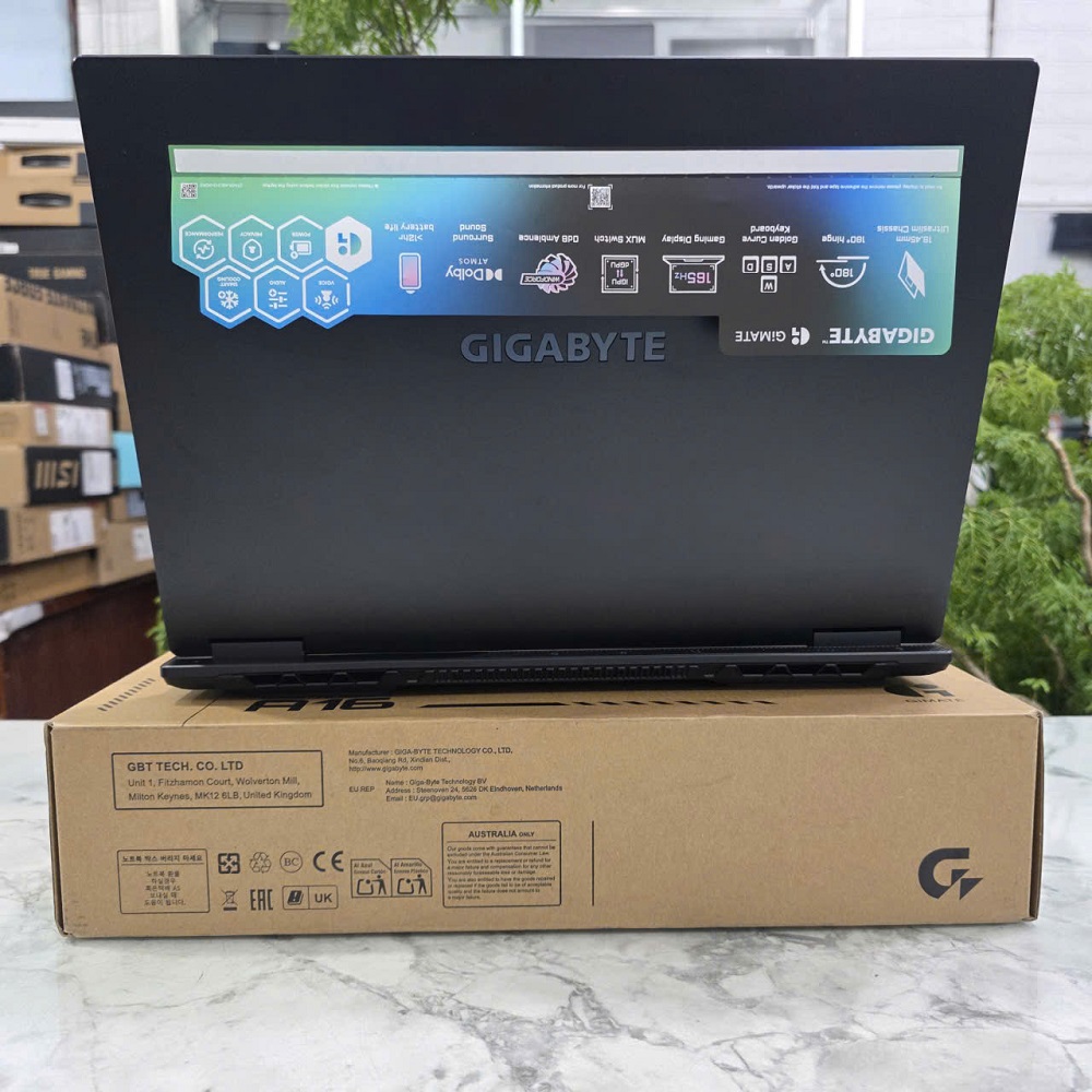 Gaming - Đồ Họa Gigabyte A16 GA63H Bảo Hành Hãng RYZEN 7 260 RTX™ 5050 8GB GDDR7 RAM 16GB SSD 512GB MÀN HÌNH : 16" INCH IPS WUXGA 165Hz, 300nits