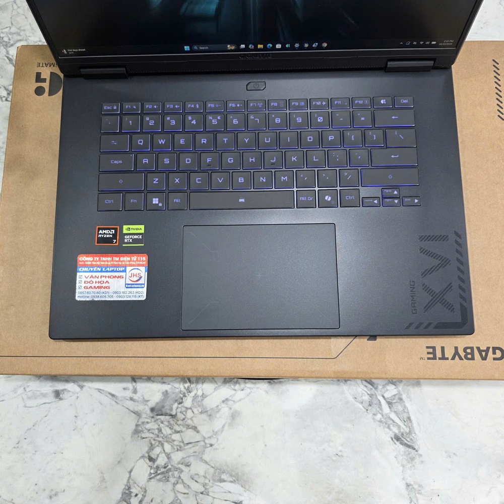 Gaming - Đồ Họa Gigabyte A16 GA63H Bảo Hành Hãng RYZEN 7 260 RTX™ 5050 8GB GDDR7 RAM 16GB SSD 512GB MÀN HÌNH : 16" INCH IPS WUXGA 165Hz, 300nits