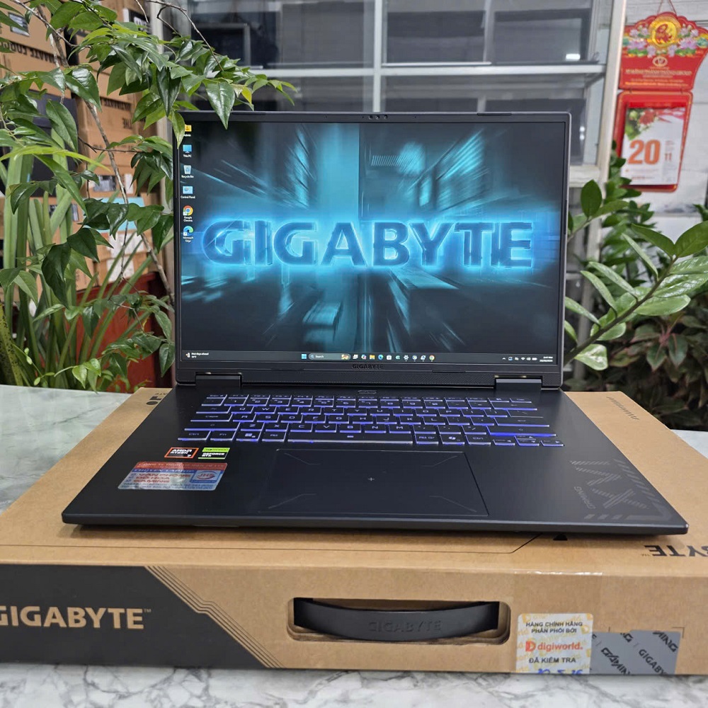 Gaming - Đồ Họa Gigabyte A16 GA63H Bảo Hành Hãng RYZEN 7 260 RTX™ 5050 8GB GDDR7 RAM 16GB SSD 512GB MÀN HÌNH : 16" INCH IPS WUXGA 165Hz, 300nits
