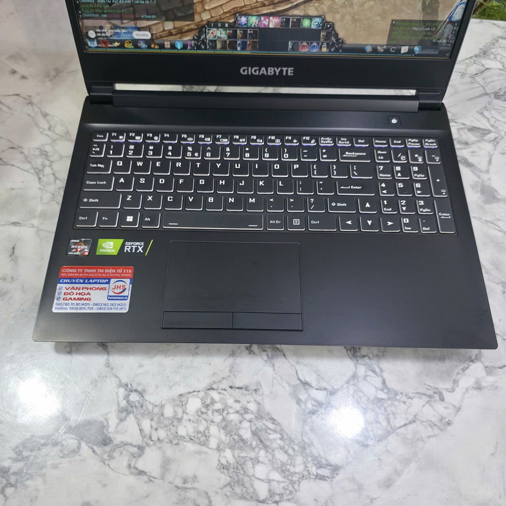 Gaming - Đồ Họa Gigabyte A5 K1 AX200NGW RYZEN 5-5600H RTX 3060 6GB RAM 16GB DUNG LƯỢNG 1.000GB SSD + DATA 500GB MÀN HÌNH : 15.6''Inch Fhd IPS 144Hz