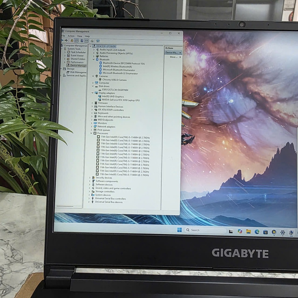 Gaming - Đồ Họa Gigabyte G5 GD-AX201NGW CORE I5-11400H RAM 16GB SSD 512GB RTX 3050 4GB GDDR6 MÀN HÌNH : 15.6'' IPS 144Hz