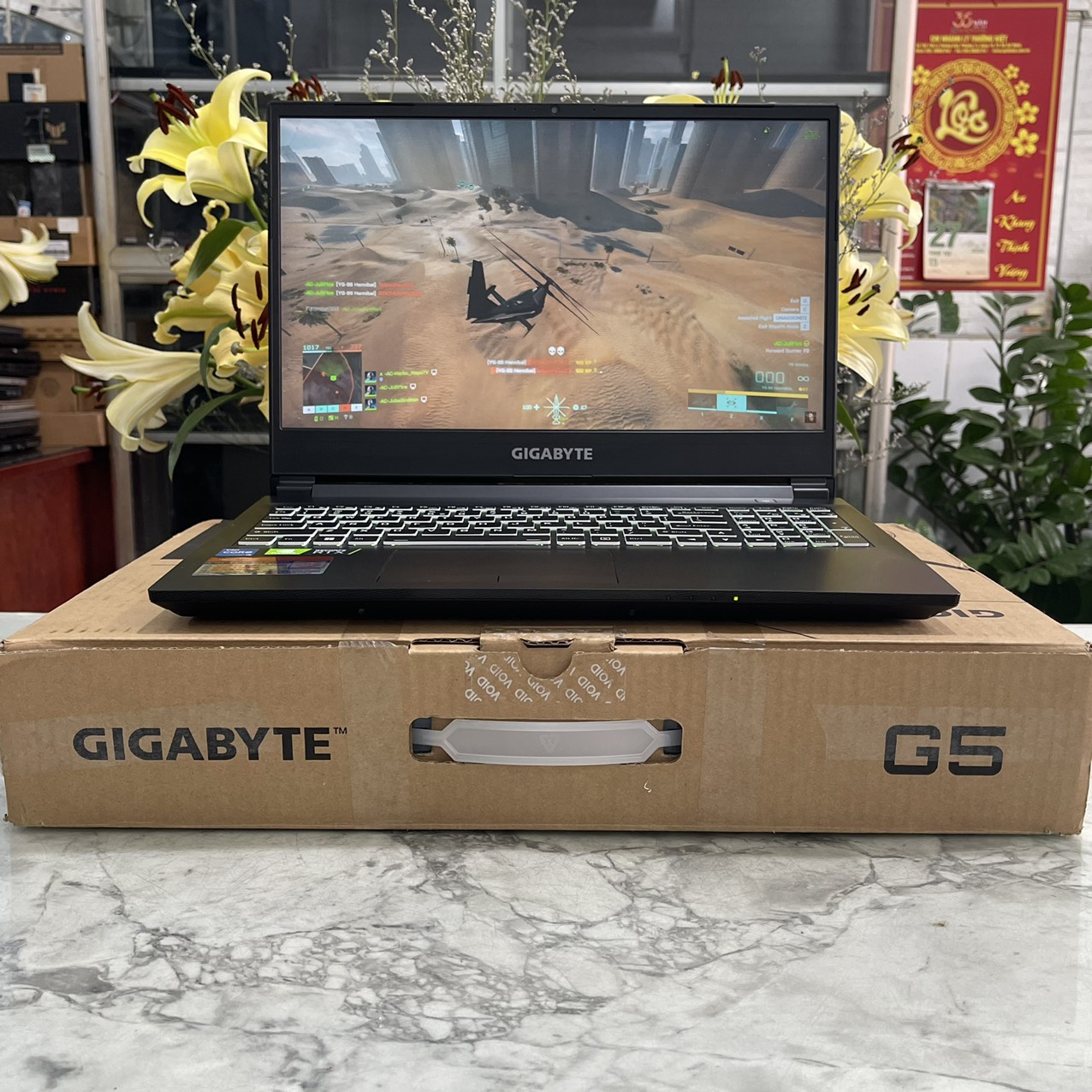 Gaming - Đồ Họa Gigabyte G5 KD-AX201NGW Máy LikeNew-Full Box  Core I5-11400H Ram 16gb Ssd 512gb Card RTX 3060(6GB GDDR6) Màn Hình 15.6''Inch Fhd IPS 144Hz