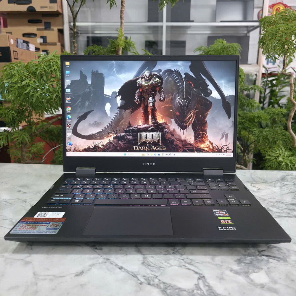 Gaming - Đồ Họa HP OMEN 15-en1027AX RYZEN 7-5800H RAM 16GB SSD 512GB RTX™ 3070 8GB MÀN HÌNH : 15,6 INCH IPS 144hz
