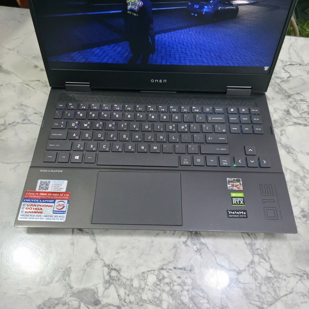 Gaming - Đồ Họa HP OMEN 15-en1027AX RYZEN 7-5800H RAM 16GB SSD 512GB RTX™ 3070 8GB MÀN HÌNH : 15,6 INCH IPS 144hz