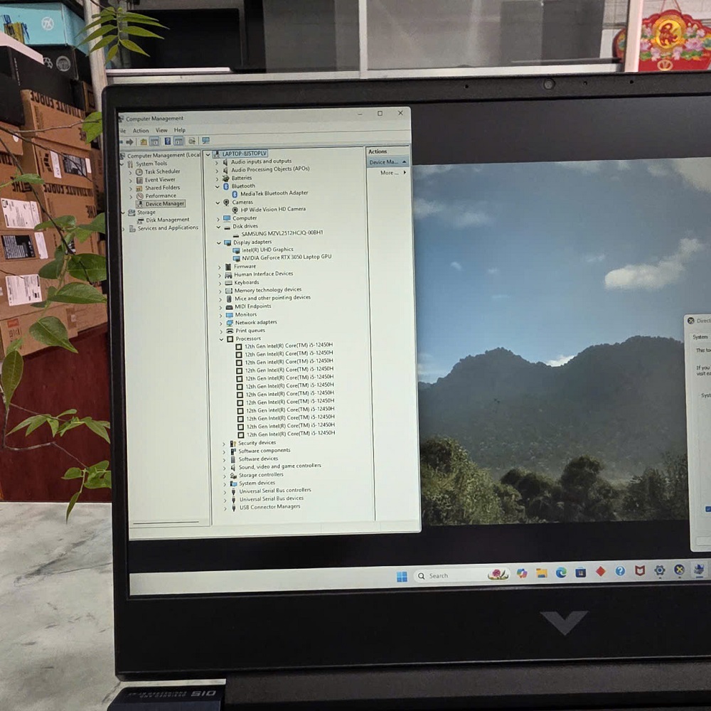 Gaming-ĐỒ HỌA HP VICTUS 15-fa0033TX CORE™ I5-12450H RAM 8GB SSD 512GB RTX 3050 4GB MÀN HÌNH : 15.6 Inch IPS 144Hz
