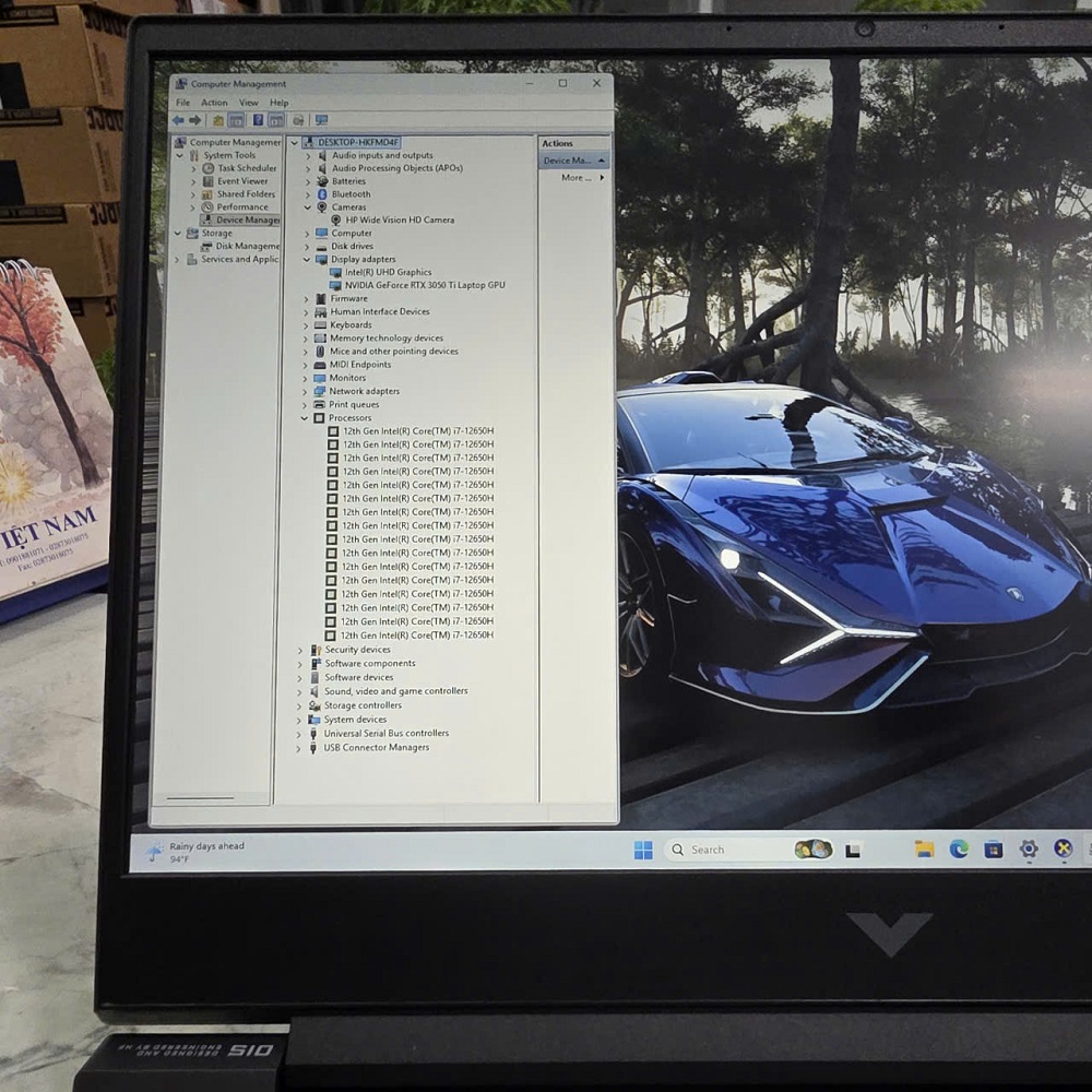 Gaming - Đồ Họa HP VICTUS 15-faoo32dx Core I7-12650H RAM 16GB SSD 512GB RTX3050 Ti (4GB) Màn Hình : 15.6'' Inch FHD 144Hz, IPS 
