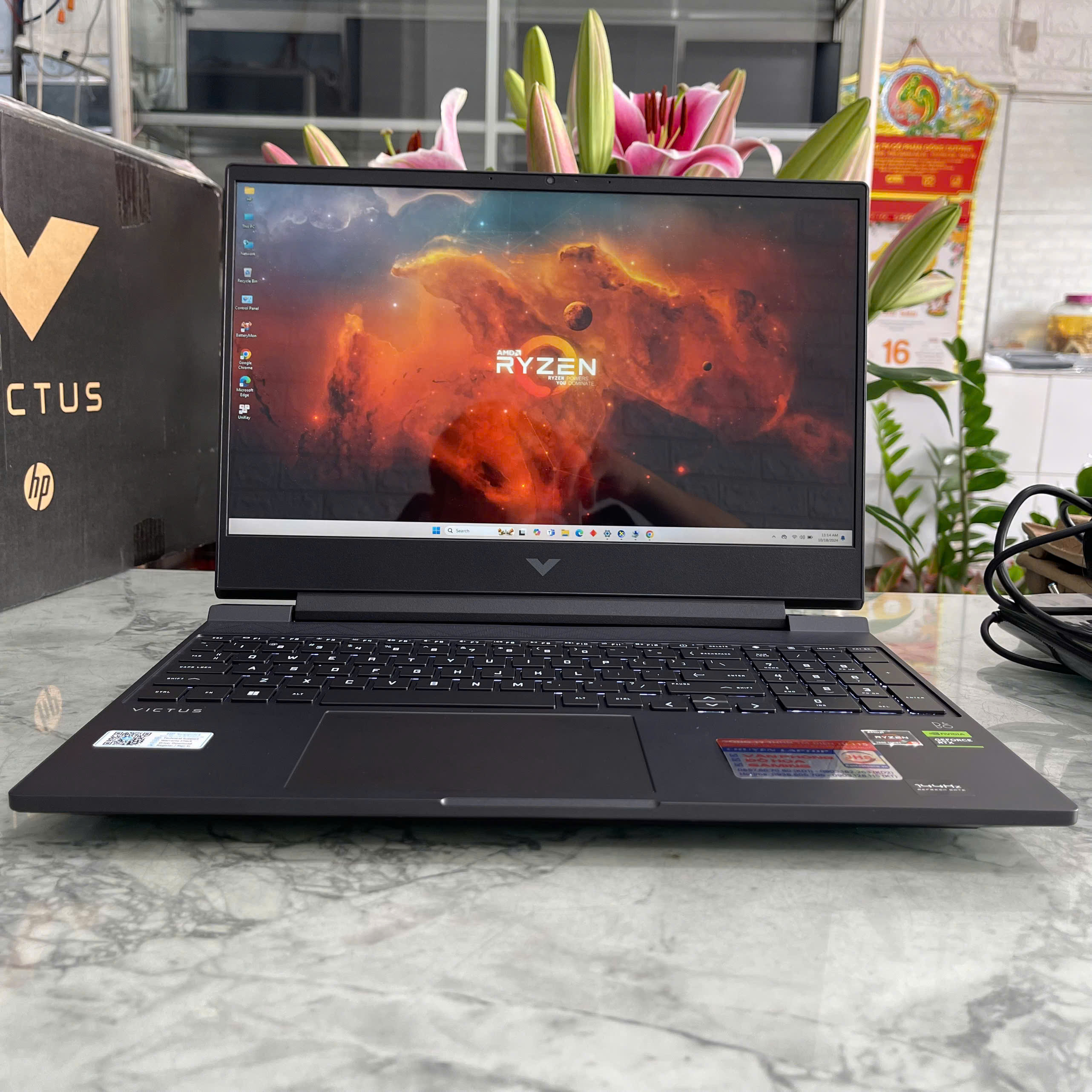 Gaming - Đồ Họa HP VICTUS 15 FB1022AX RYZEN 5 7535Hz RAM 16GB SSD 512GB RTX™ 2050 4GB MÀN HÌNH : 15.6 Inch Fhd IPS 144 Hz 