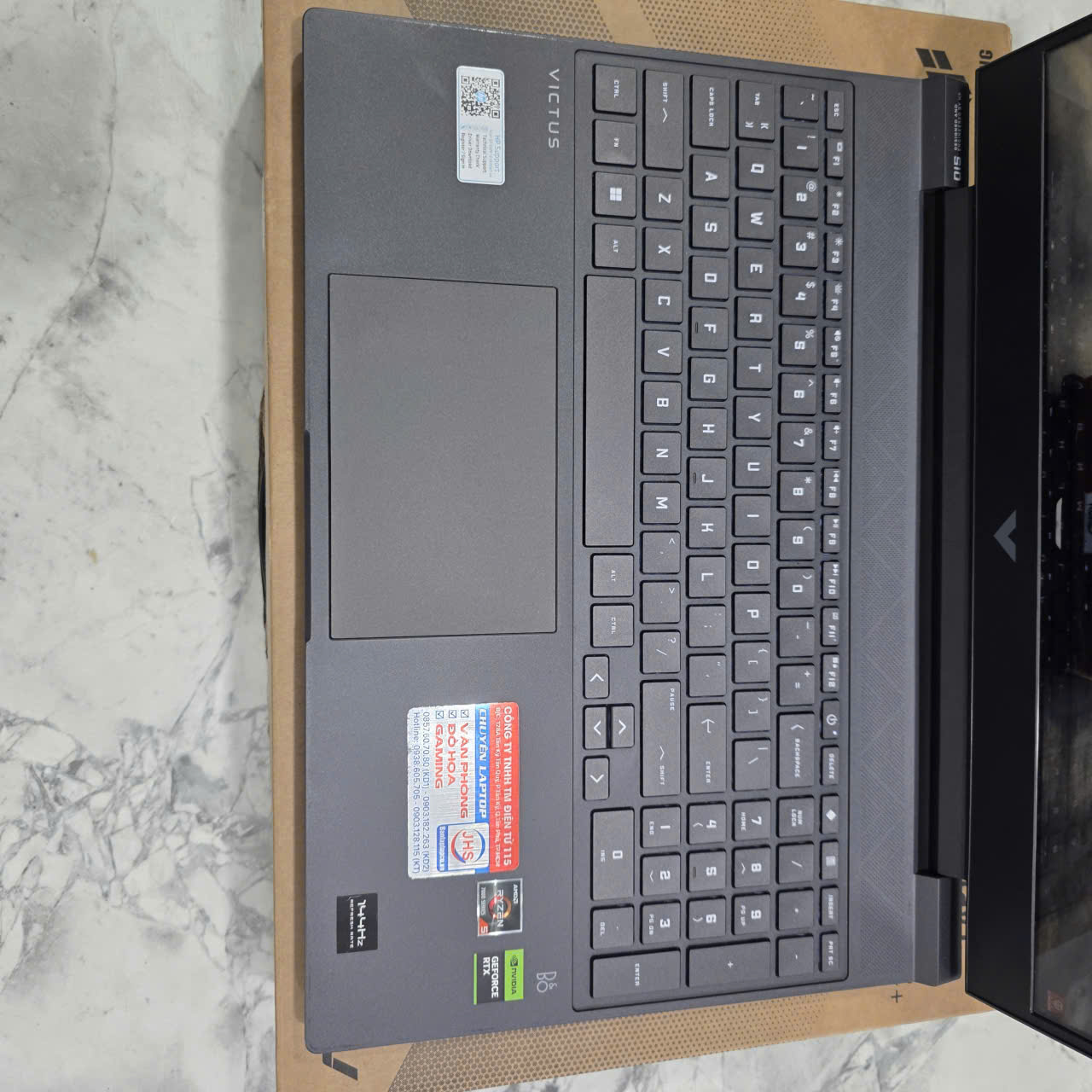 Gaming - Đồ Họa HP Victus 15-fb1022AX RYZEN-7535HS RAM 16GB SSD 512GB RTX2050 4GB MÀN HÌNH : 15.6 INCH IPS 144Hz