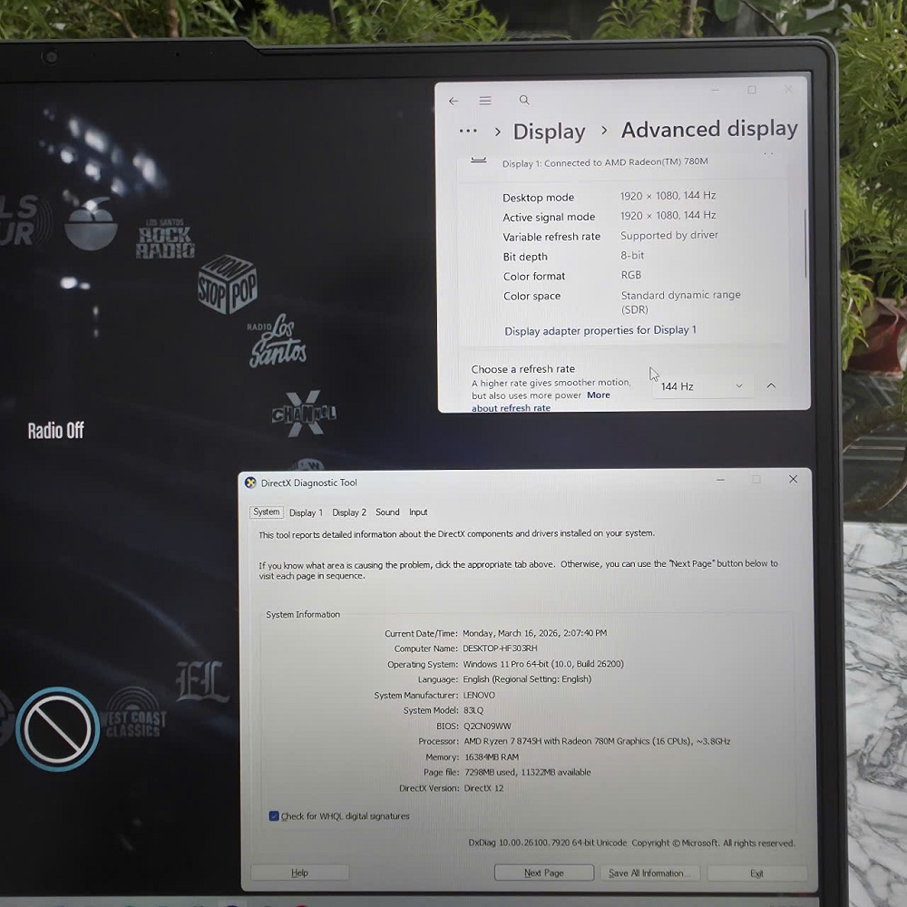 Gaming - Đồ Họa Lenovo Legion 5 R7000 AHP9 GIÁ TỐT RYZEN 7-8745H RAM 16GG SSD 512GB RTX™ 4050 6GB GDDR6 MÀN HÌNH : 15.6'' FHD 144Hz 