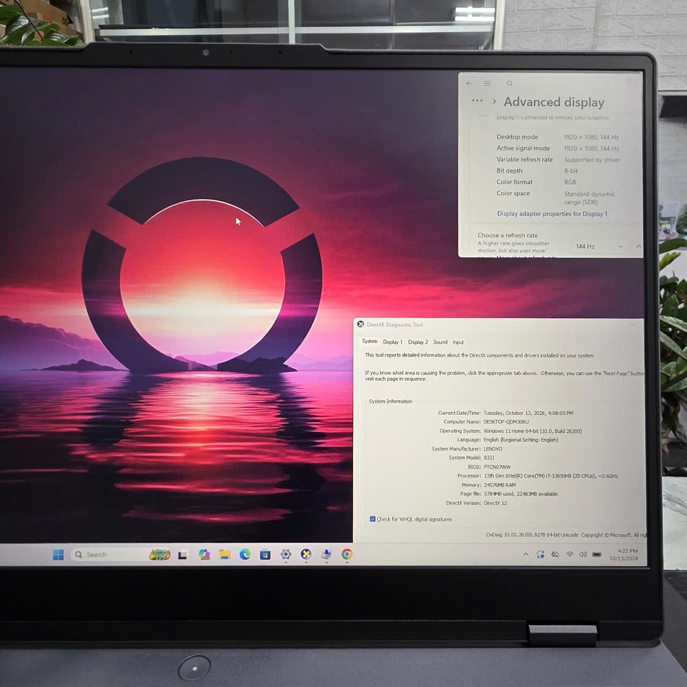 Gaming - Đồ Họa LENOVO LEGION Y7000 2024 CORE I7-13650HX RAM 24GB SSD 512GB RTX 4060 8GB MÀN HÌNH : 15.6''IPS 144Hz