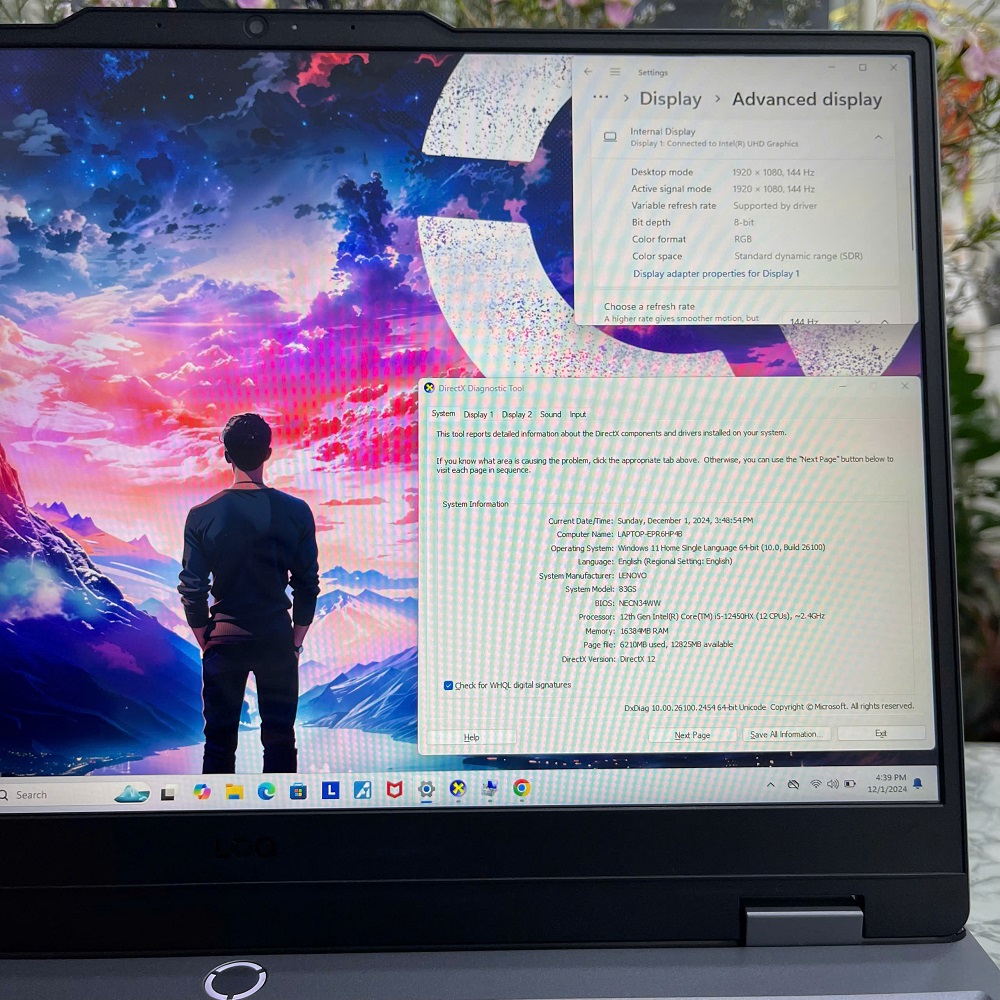 Gaming - Đồ Họa LENOVO LOQ 15IAX9 CORE I5-12450HX RAM 16GB SSD 512GB RTX 2050 4GB MÀN HÌNH : 15.6 Inch IPS 144Hz 
