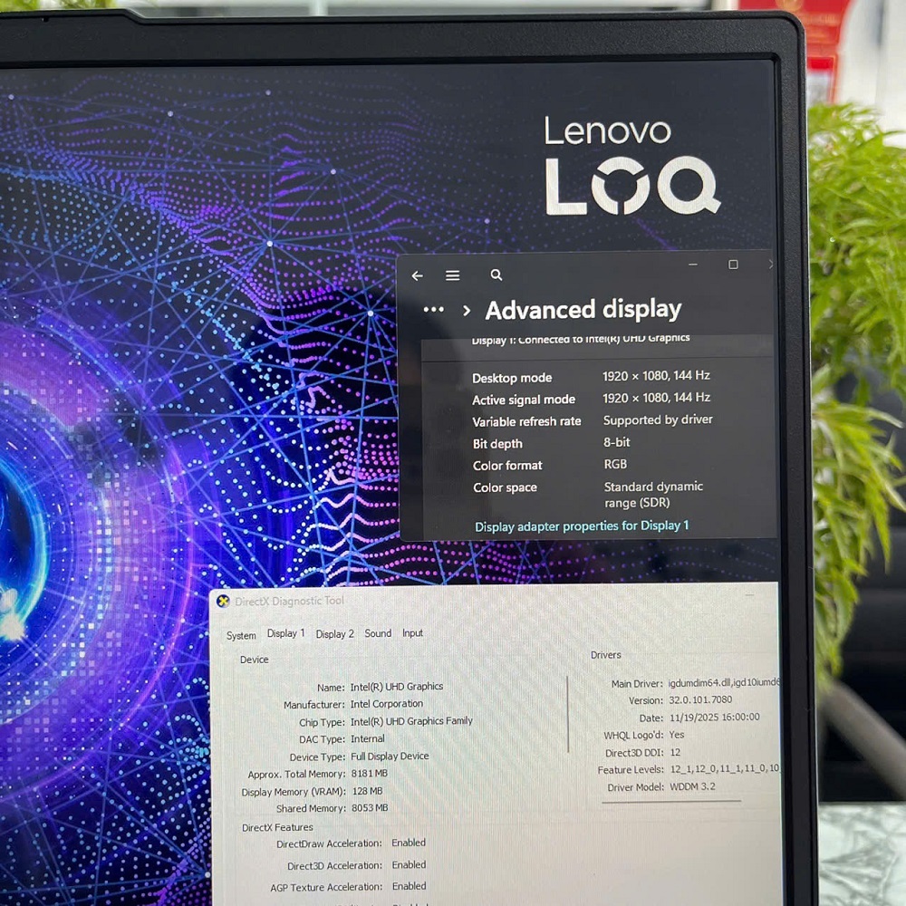 Gaming - Đồ Họa Lenovo LOQ Essential 15IAX9E BẢO HÀNH HÃNG CORE I5-12450HX RAM 16GB SSD 512GB Card RTX 3050 6GB MÀN HÌNH : 15.6 Inch IPS Fhd 144Hz 