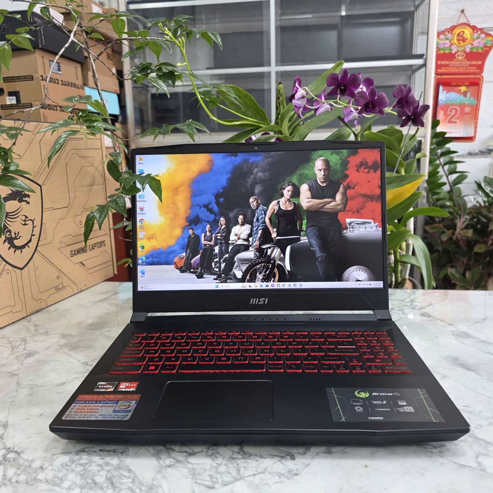 Gaming - Đồ Họa MSI Bravo 15 B5DD RYZEN 7-5800H RAM 16GB SSD 512GB RX 5500M 4GB GDDR6 MÀN HÌNH : 15.6 Inch Fhd IPS