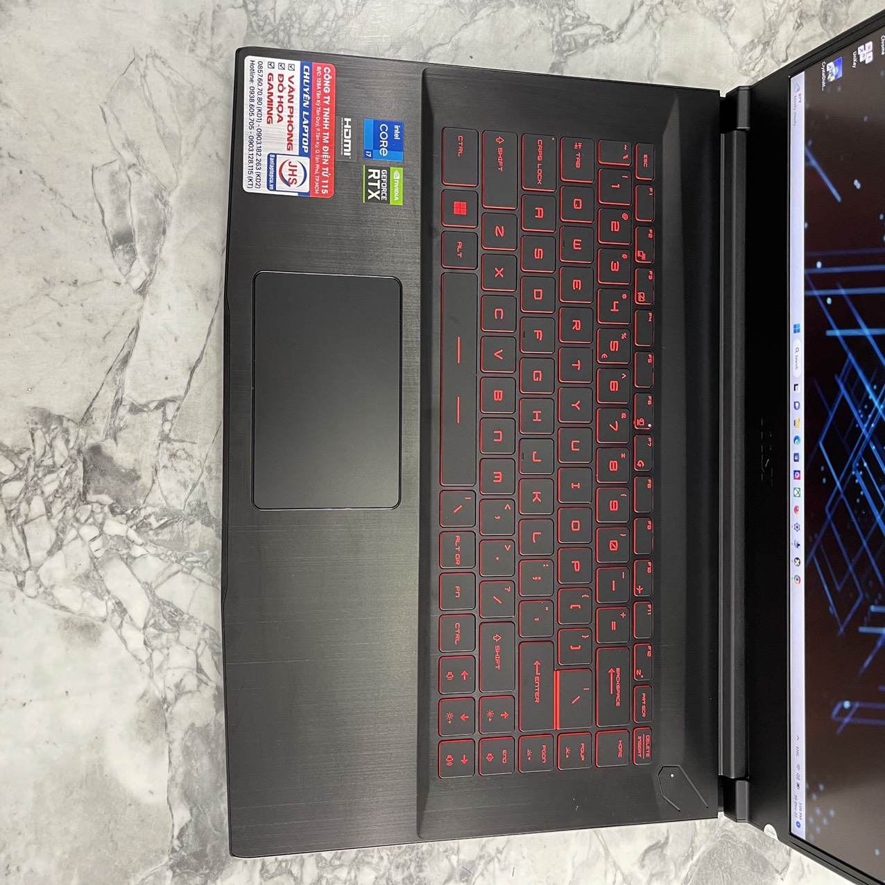 Gaming - Đồ Họa MSI GF63 Thin 11UD-648VN Core I7-11800H Ram 16gb Ssd 512gb Card RTX 3050 Ti 4GB Màn Hình 15.6'' IPS Fhd 