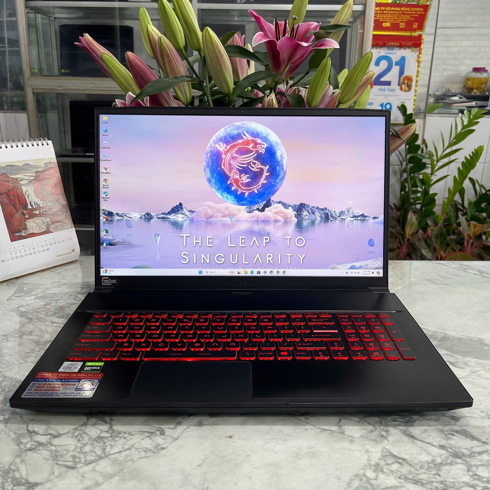 Gaming - Đồ Họa MSI GF75 Thin 10SCSR-208VN CORE I7-10750H RAM 16GB SSD 512GB Card GTX1650 TI 4GB DDR6 MÀN HÌNH : 17.3''IPS 144Hz