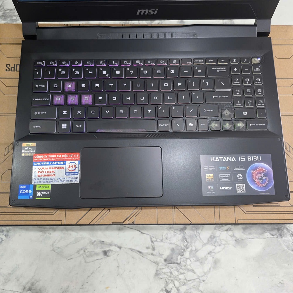 Gaming - Đồ Họa MSI Katana 15 B13UDXK Máy LikeNew-BẢO HÀNH HÃNG DÀI CORE I7-13620H RAM 16GB SSD 1.000GB RTX 3050 6GB GDDR6 Màn Hình 15.6 Inch IPS Fhd 144Hz