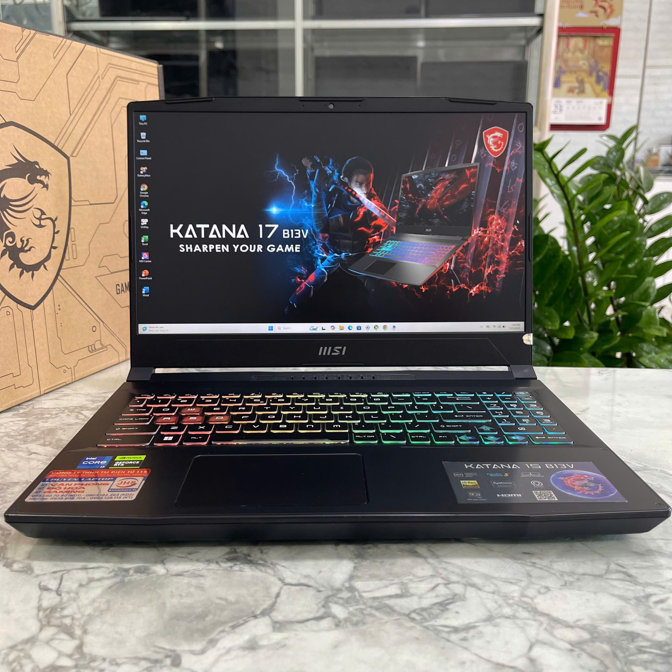 Gaming - Đồ Họa MSI Katana 15 B13VFK   Core I7-13620H Ram 16gb Ssd 1.000gb Card RTX 4060 8GB GDDR6 Màn Hình 15.6 Inch IPS Fhd 144Hz