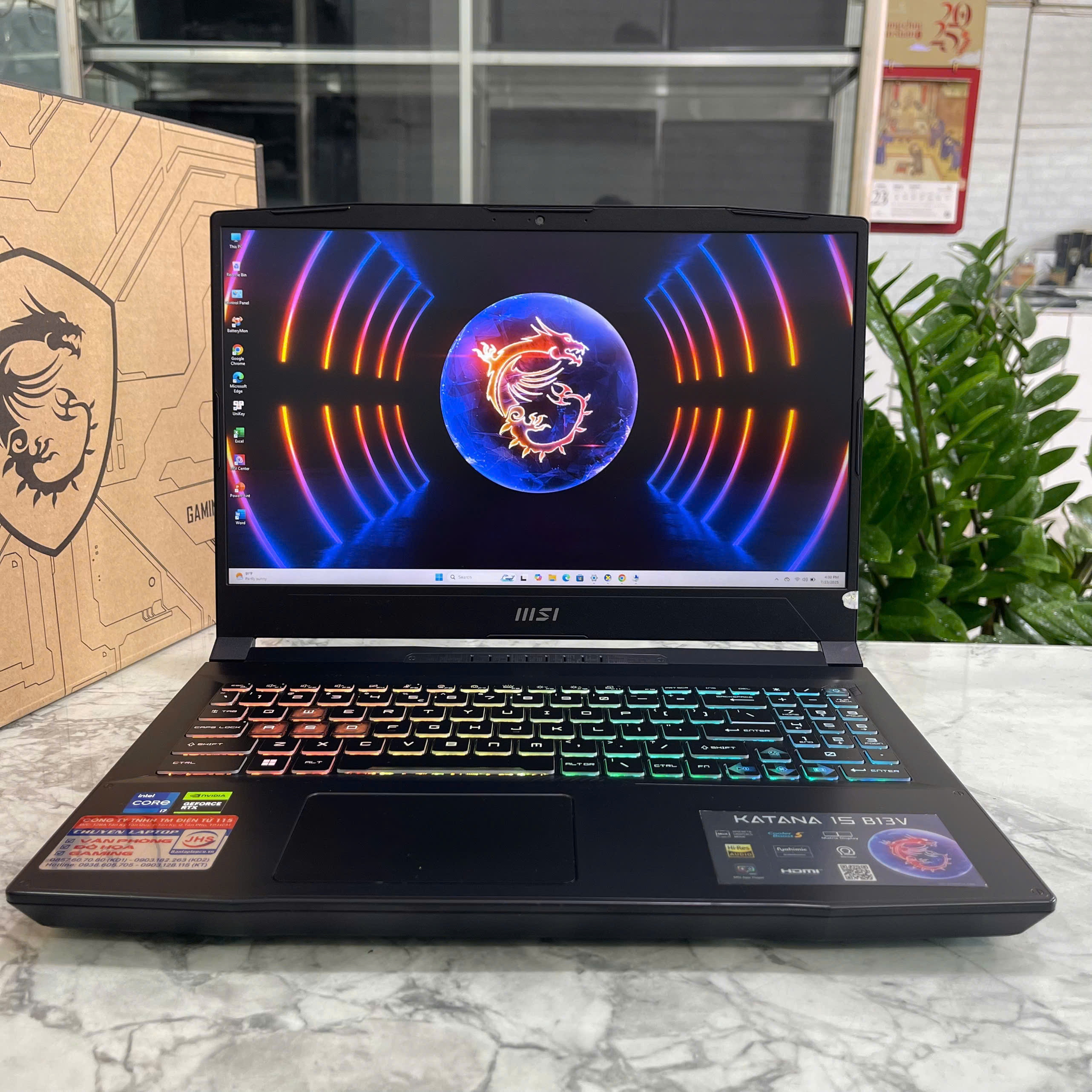 Gaming - Đồ Họa MSI Katana 15 B13VFK   Core I7-13620H Ram 16gb Ssd 1.000gb Card RTX 4060 8GB GDDR6 Màn Hình 15.6 Inch IPS Fhd 144Hz