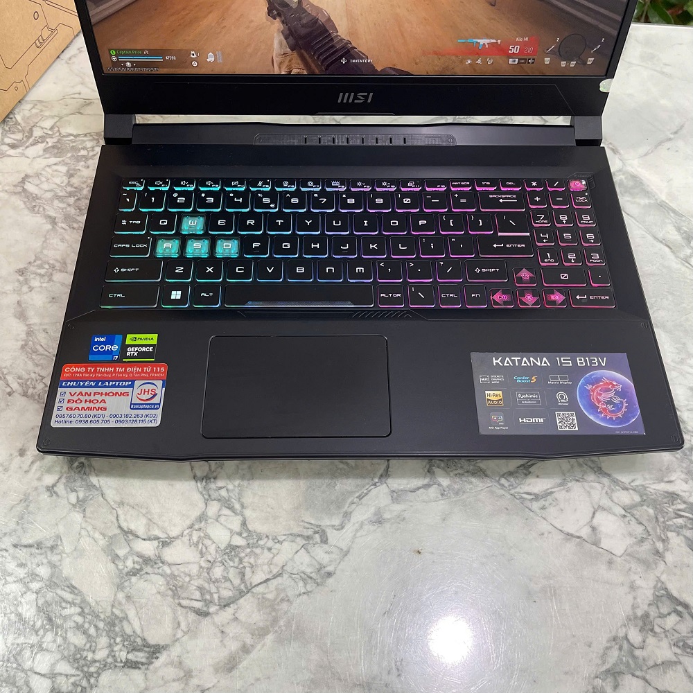 Gaming - Đồ Họa MSI Katana 15 B13VFK CORE I7-13620H RAM 16GB SSD 1.000GB RTX 4060 8GB GDDR6 MÀN HÌNH : 15.6 Inch IPS 144Hz
