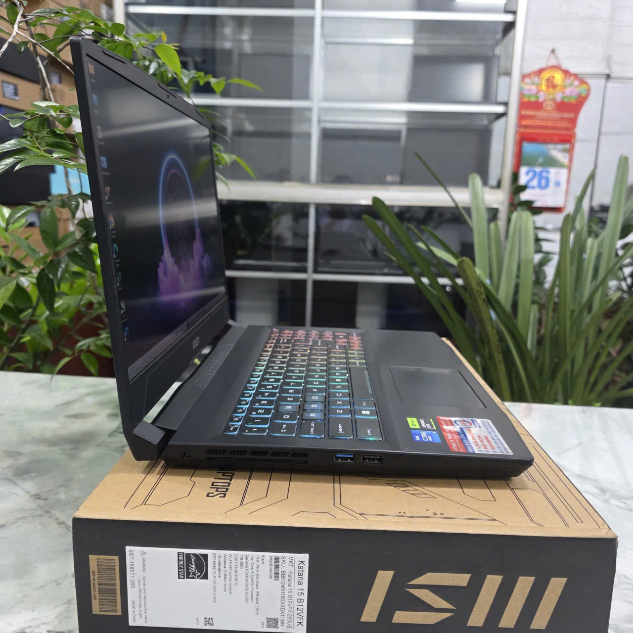 Gaming - Đồ Họa MSI Katana 15 B13VGK Máy LikeNew CORE I7-12650H RAM 16GB SSD 512GB RTX 4070 8GB GDDR6 MÀN HÌNH : 15.6 Inch 144Hz
