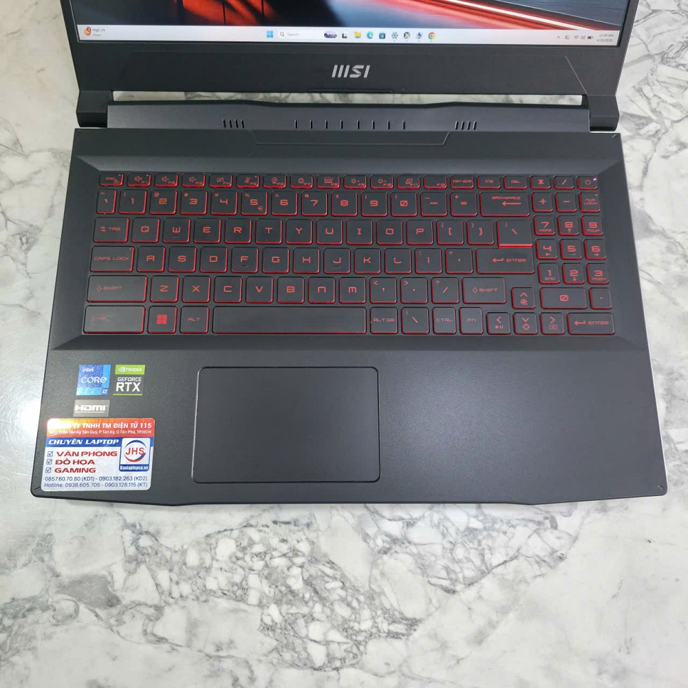 Gaming - Đồ Họa MSI Katana GF66 12UE-603US CORE I7-12700H RAM 16GB SSD 512GB RTX 3060 6GB GDDR6 MÀN HÌNH : 15.6 Inch IPS Fhd 144Hz