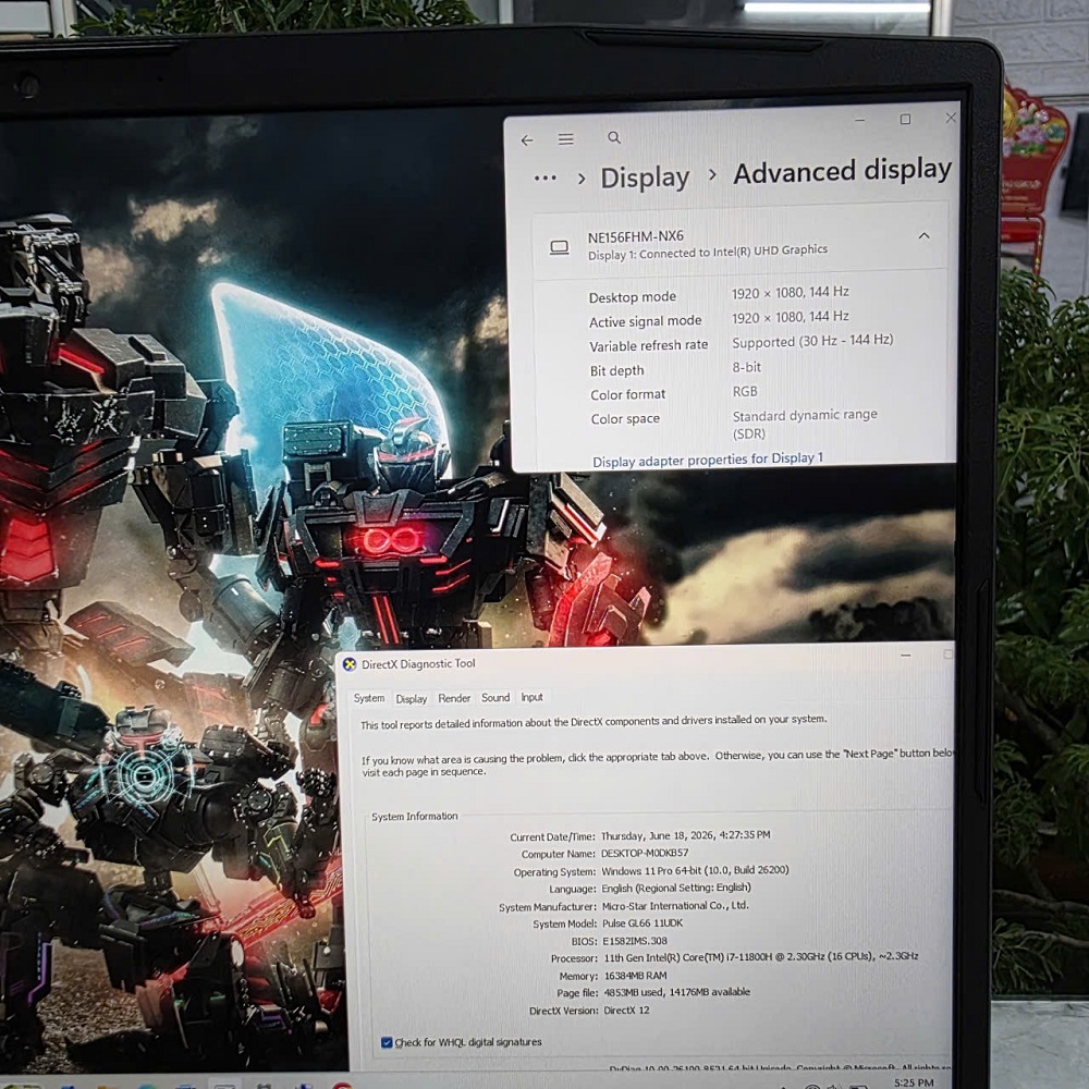 Gaming - Đồ Họa MSI Pulse GL66 11UDK CORE I7-11800H RAM 16GB SSD 512GB RTX 3050Ti 4GB MÀN HÌNH : 15.6'' IPS Fhd 144.Hz