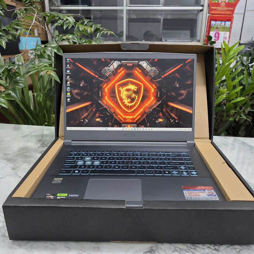 Gaming - Đồ Họa MSI Thin A15 B7UC(Máy LikeNew-BẢO HÀNH HÃNG) RYZEN 5 7535HS RAM 16GB SSD 512GB RTX3050 4GB (AI TOPS: 143) MÀN HÌNH : 15.6''Inch IPS 144Hz 