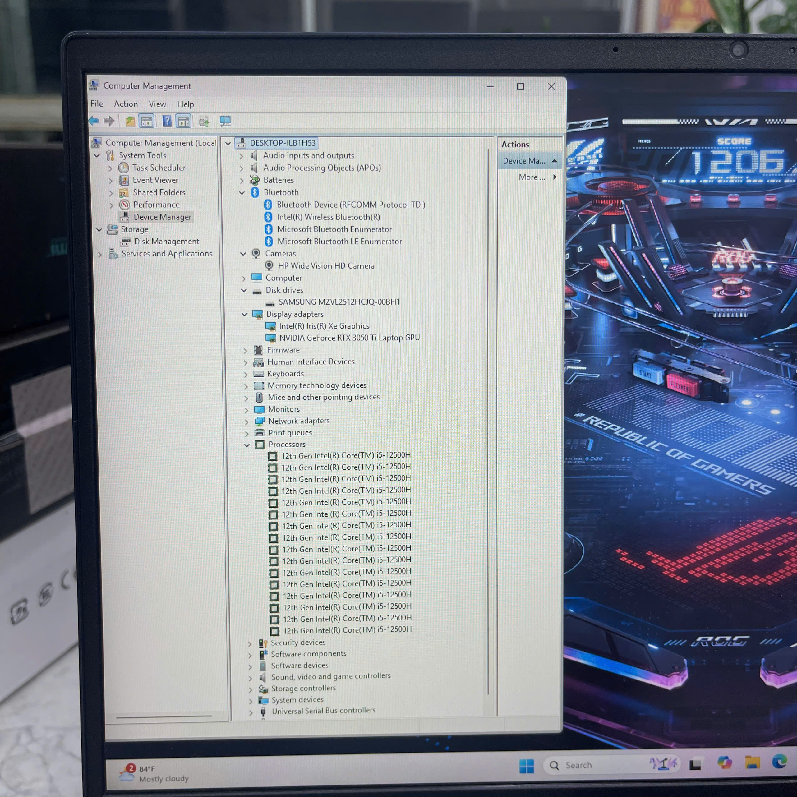  HP VICTUS 15 FA0111TX Máy LikeNew Core I5-12500H Ram 16GB Ssd 512GB RTX™ 3050Ti 4GB Màn hình : 15.6 Inch Fhd IPS 144 Hz 